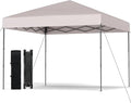 Tangkula 10x10 FT Pop Up Canopy, UPF50+ Portable Outdoor Tent with 8 Stakes, 4 Wind Ropes, Carrying Bag, Foldable Canopy Tent for Beach Party Event Camping