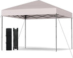 Tangkula 10x10 FT Pop Up Canopy, UPF50+ Portable Outdoor Tent with 8 Stakes, 4 Wind Ropes, Carrying Bag, Foldable Canopy Tent for Beach Party Event Camping