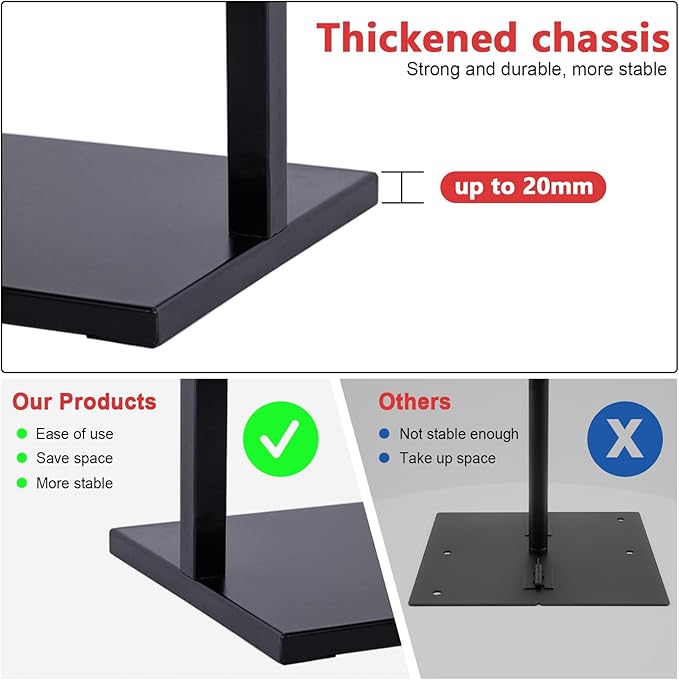 DISPLAYSWORKER Sign holder floor stand, heavy Duty Pedestal poster banner stand for display,18×24 inch slide-in double sided poster sign holder floor standing for board Display (Black, 18×24)