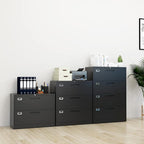 Lateral File Cabinet with Lock, 4 Drawer Large Metal Filing Cabinet,Home Office Lockable Storage Cabinet for Hanging Files Letter/Legal/F4/A4 Size-Assembly Required