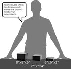 Red Co. Set of 3 Glossy Black / Clear Top Acrylic Cube Display Nesting Risers with Hollow Bottoms