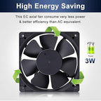 Wathai EC 120mm x 25mm Ball DIY Cooling Ventilation Exhaust Fan 110V 115V 120V 220V 240V AC Axial Case Muffin Fan