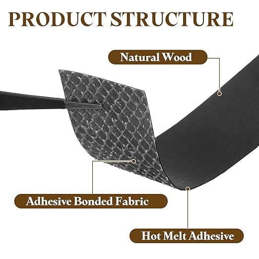 uxcell Black Edge Banding Tape, 3/4 Inch x 10ft Pre-Glued Flexible Veneer Edge Edging Strips Wood Tape for Cabinet Repair and Furniture Restoration