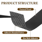 uxcell Black Edge Banding Tape, 7/8 Inch x 25ft Pre-Glued Flexible Veneer Edge Edging Strips Wood Tape for Cabinet Repair and Furniture Restoration