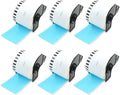 BETCKEY - Continuous Length Labels Replacement for Brother DK-2205 (2.4 in x 100 ft), Compatible with Brother QL Label Printers [6 Rolls/Continuous Labels, Light Blue]