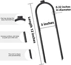 Extra-Large Heavy Rebar Trampoline Wind Stakes with Flat Welded Head,12’’x3’’x0.32’’ Trampoline Stake, Ground Anchor for Securing Trampoline, Tents, Fences, Tarps, Garden Cloth, Hoses (16)