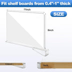 12 Pack Acrylic Shelf Dividers,Clear Acrylic Divider for Clothes/Purses,Wood Shelf Closet Separators,Shelf Divider Closet Organizer,Shelf Separators in Bedroom Kitchen Office Cabinets Storage