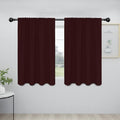 Easy-Going Rod Pocket Blackout Curtains for Bedroom, Room Darkening Window Curtains for Living Room, Thermal Insulated Noise Reduction Solid Window Drapes, 2 Panels(42x45 in, Wine)