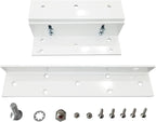 Visionis FPC-5191-WH White 300lbs Indoor Electromagnetic Lock with 300 lbs L and Z Bracket for Inswinging Door