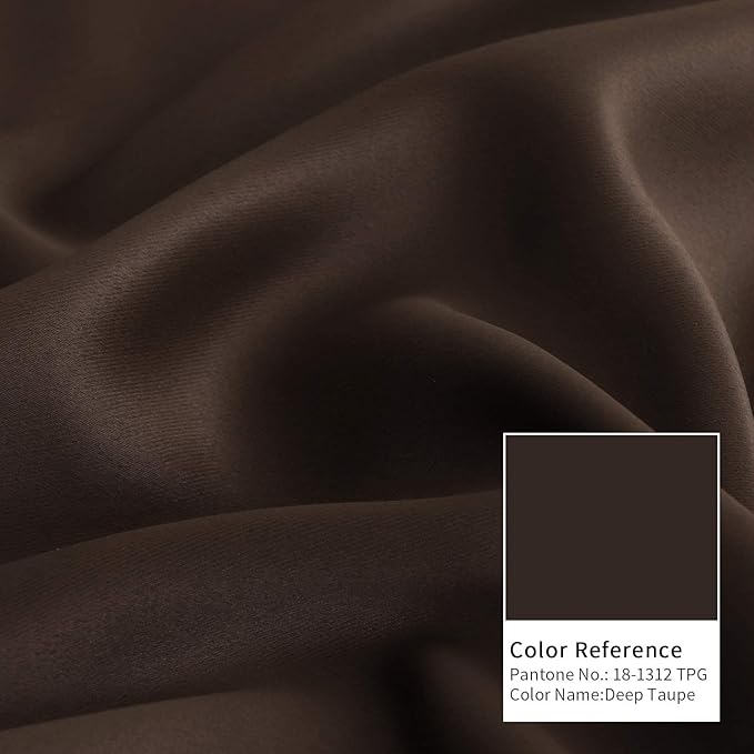 BGment Brown Sliding Door Curtain 96 Inch Long - Wide Room Darkening Room Divider Curtain for Bedroom Privacy Themral Insulated Grommet Room Separator Drape, 1 Panel, 100 X 96