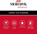Mohawk Advance 24" x 24" Berber (Loop pile), 0.11" Pile Height, Carpet Tile, Nylon Fiber, Wooden Green Color, (24 Tiles), (96 sqft/carton)