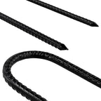 U Shaped Trampoline Stakes, Black Steel, 12 Inch, 20 Pack, Ground Anchors for Tents, Position Kits, Fences
