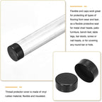uxcell 4pcs Rubber End Caps 130mm(5 1/8 Inch) ID x 80mm(3 1/8 Inch) H Vinyl Round End Cap Cover Screw Thread Protectors Black