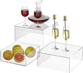 Acrylic Dessert Stand,Buffet Risers, Food Risers, Multi-Purpose Cake Stand for Parties, Weddings, Birthdays, Catering, Jewelry,Collectibles (Clear, 8"x9"x10")