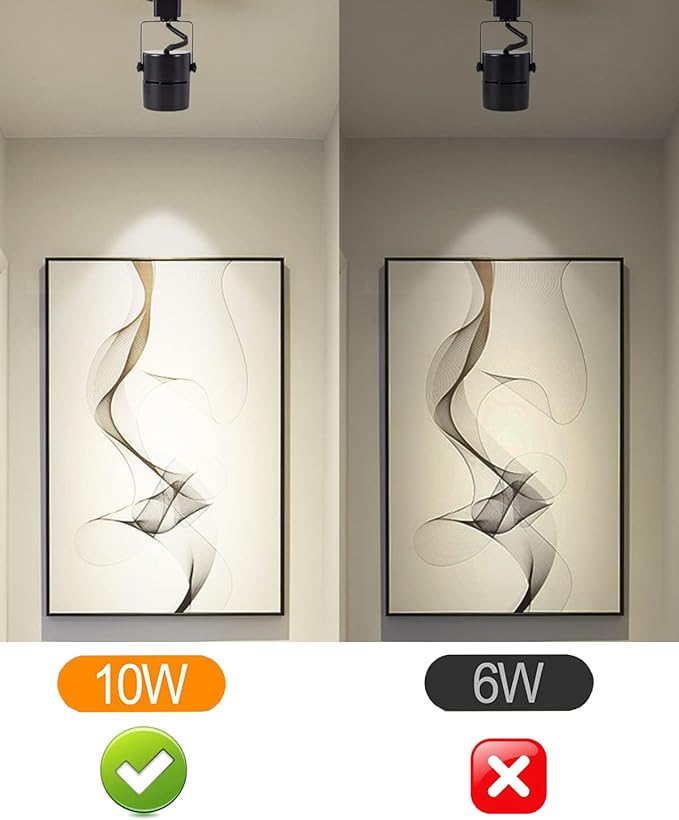 Track Lighting Heads, 10W 4000K Cool White Dimmable Bright LED Track Lighting Fixtures for Accent Retail Kitchen Artwork,120V Linear Track Light H Type-CRI90+ 24° White - 16 Pack (Black)