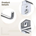 Pegboard Hooks 15 Pack, Square Hole Tool Storage Hangers, Metal Garage Organization Hooks, Heavy Duty Shelf Board Pegs for Workshop Wall Mount System