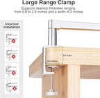elitehood 28-inch Long Arm iPad Mount for Desk, Adjustable Tablet Desk Mount with Clamp, Sliver Aluminum Tablet Holder Compatible with iPad Pro 13/12.9/11, Air Mini, 4.7-13 inch Tablets & Cell Phones