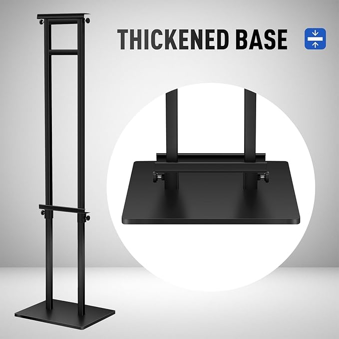 YIYO Poster Sign Stand - 78" Double-Sided Floor Display with Metal Base, Heavy Duty Adjustable Double-Pole for Foam Boards & Signage (Schools/Stores/Restaurants/Hospitals) (Double-Pole)
