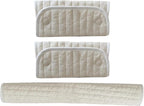 NUEAYMS Pushchair Bar Cover Cotton Cloth Baby Pushchair Stroller Fabric Handle Sleeve Bar Gloves Cover Handrail Cover Stroller Handle Protector Cover Bar Protector, White