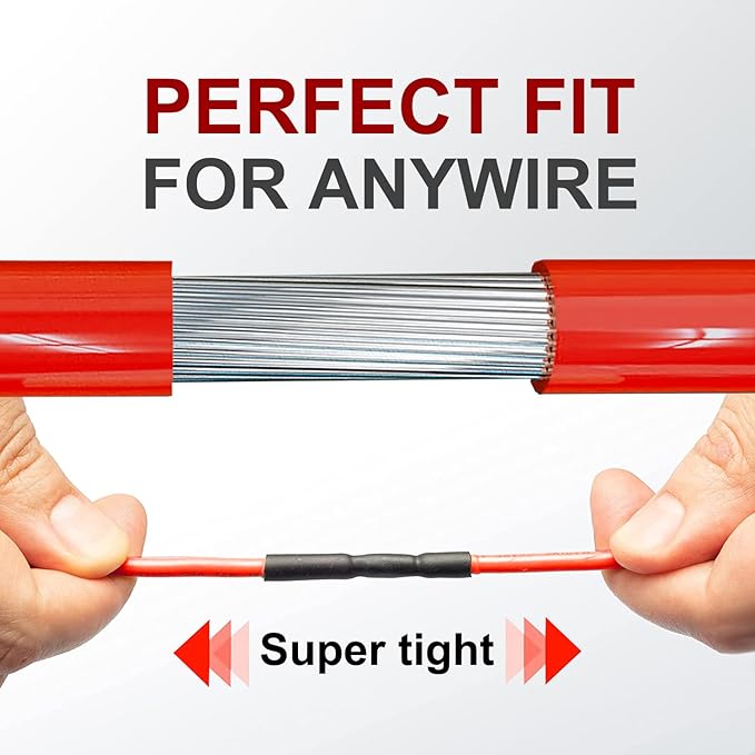 Chanzon 2:1 Ratio - 80Ft Roll - 1/16" (1.5mm) Heat Shrink Tubing 2:1(25M Total Length) Red Polyolefin Sleeving Wrap Shrinking 2 to 1 1pcs