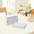 HORLIMER 6x4x1 inches Shipping Boxes Set of 50, White Corrugated Cardboard Box Literature Mailer