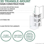 ComplianceSigns.com Spill Kit Wall Sign, Triangle Projection-Mount, 24x5 inch Black Aluminum for Facilities