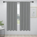 Easy-Going Rod Pocket Blackout Curtains for Bedroom, Room Darkening Window Curtains for Living Room, Thermal Insulated Noise Reduction Solid Window Drapes, 2 Panels(34x72 in, Light Gray)
