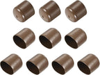 uxcell 10pcs Rubber End Caps 41mm(1 5/8") ID Vinyl Round End Cap Cover Screw Thread Protectors Brown