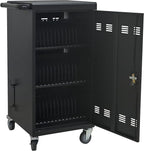 Laptop Charging Cart,45 Devices Tablet Storage Carts for pad Up to 16.3" Screen Size, Classroom Computer Mobile Charging Station for Pads, Chromebooks,Laptops, Security Storage(45 Bay-Black)