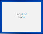 SnapeZo Photo Frame 16x20, Blue, 1.25 Inch Aluminum Profile, Front-Loading Snap Frame, Wall Mounting, Professional Series