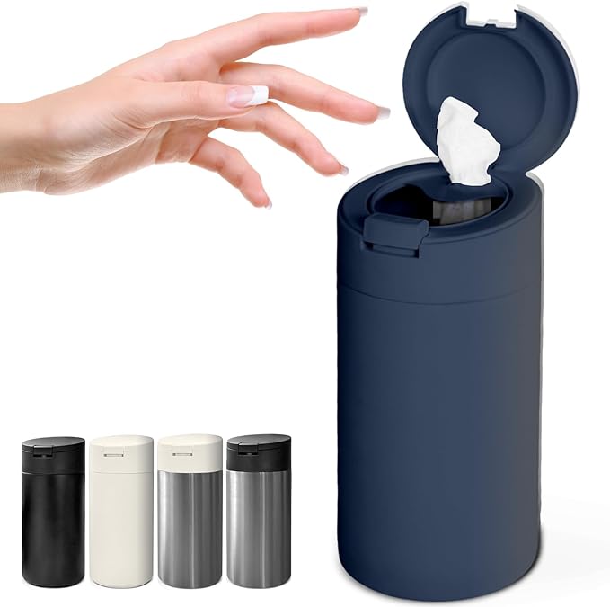 Extra Large Refillable Disinfecting Wet Wipes Dispenser (Navy Blue) | Fits Clorox, Lysol, Bleach, Sanitizing | Durable Reusable Wipes Holder for Kitchen, Bathroom, Office | Gosnold Home & Garden