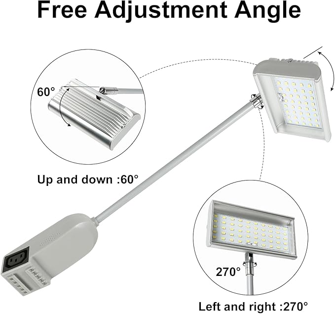 SUNLITOPTOTrade Show Lights LED Display and Wall Washer Exhibit Arm Lighting, POP UP Connectable Lights Included Clamps, Mounting Brackets, Power Cables, Connect Cables (2pcs Grey)