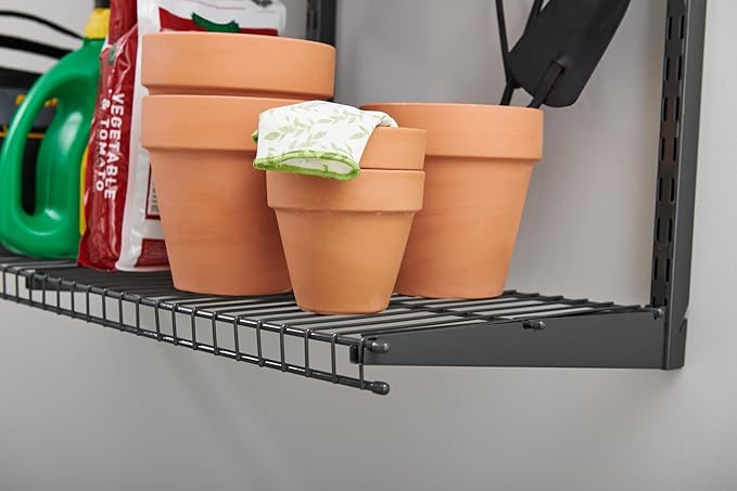 Rubbermaid Fasttrack Rail Storage 36"x12" 3-Shelf Kit, 350 lbs. Per Shelf, for Home/Garage/Shed/Workshop Organization