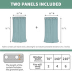 Blackout Curtains for Bedroom 72 Inch Length 2 Panels Set, Thermal Insulated 100% Light Blocking Soundproof Grommet Window Curtains for Living Room with Black Liner, Each 52 Inch Wide, Cream
