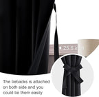 JIUZHEN Blackout Doorway Curtains 80 inch Length - 2 Panels Thermal Insulated Privacy Soundproof Rod Pocket Closet Door Curtains Room Divider for Bedroom,Office, 42 x 80 inches, Black