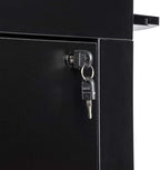 Displays2go Rolling Podiums with Adjustable Shelves – Black (OLILCTMMSBK)