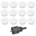 2" White Desk Grommet, JTemgle Flexible Cable Grommet with Bi-Metal Hole Saw Plastic Cable Hole Cover Wire Organizer Caps Desktop Cord Management for Home Office TV Stands Tabletops, 13 Pieces