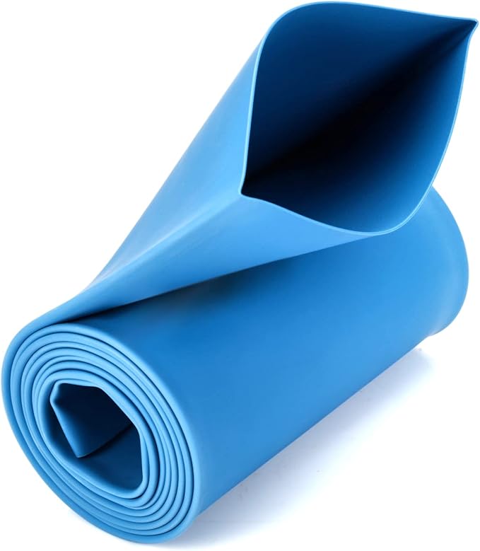 Chanzon 2:1 Ratio 2" (50mm) Heat Shrink Tubing 3.3Ft Roll (1M Total Length) Blue Polyolefin Sleeving Wrap Shrinking 2 to 1 1pcs