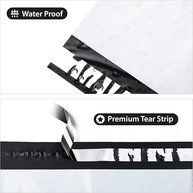 Poly Mailers Bags 4x6 5x7 9x12 10x13 12x15.5 12x16 14.5x19 19x24 24x24 26x26 26x32 Inch Premium Envelopes Shipping Bag, Self-Seal, Waterproof, Privacy Opaque, Mailing Packaging Bags