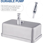 Commercial Wall Mount Stainless Steel Soap Dispenser, Rust-Proof Lining Liquid Hand Sanitizer Dispenser Bathroom 1100 ml / 37 oz. (Horizontal)