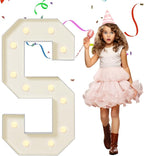 EUFONY Marquee Letters 4 Feet Tall, 4 FT Marquee Light Up Letters, Giant Light Up Letters 4FT for Birthday Party Baby Shower Gender Reveal Graduation Prom Decorations, Letter S with LED Lights DIY Kit
