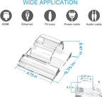 Adhesive Cable Clips Cord Organizer Clear (45 PCS, Large), Outdoor Light Clips for Christmas String Lights, Wall Wire Holder Clips for Ethernet Cable Management Under Desk, Led Light Hooks