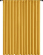 Hiasan Patio Sliding Door Room Divider Curtain Privacy Blackout Thermal Insulated Curtains with Back Tab & Rod Pocket for Bedroom Partition, Living Room Shared Office(100 x 96 Inches, Yellow)