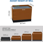 Furniture Risers 4 Inch, Heavy Duty Furniture Elevator in Heights of 1.5, 3 or 4 Inch， Rectangle Raising Blocks for Bed, Couch, Desk, Sofa, Tables,Support Up to 1,300 Lbs (4 Pack-Brown)