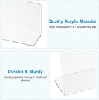 PATIKIL 6 Pack Shelf Dividers for Closet Organization, 11x1.57x3.9 Acrylic Closets Separator Kitchen Cabinet Shelves Under Bed Blocker for Bedroom Kitchen Office, Clear