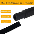 Heat Shrink Braided Sleeving 2:1 Shrinkable Fabric Cable Sheathing Wire Tubing Management Abrasion Protectors Flexibility 3/4" ID-16FT