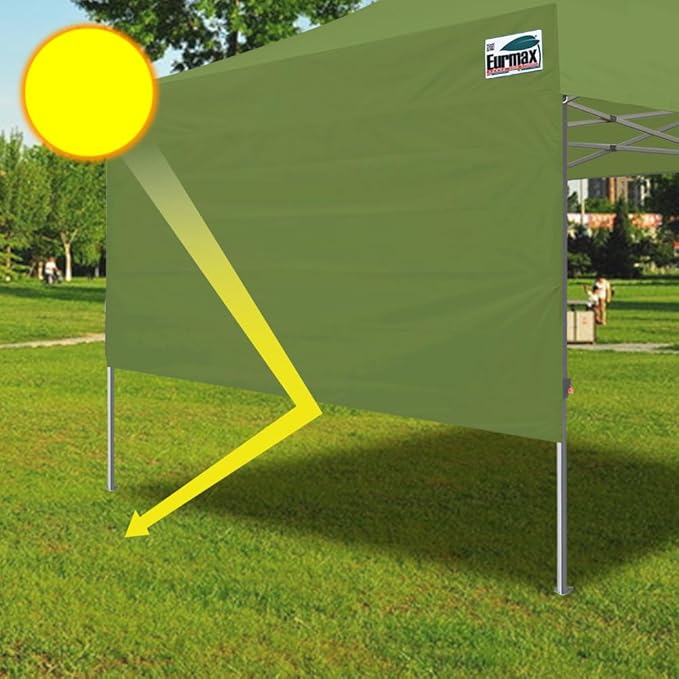 Eurmax USA 10ft Instant Canopy SunWall Canopy Tent Sidewall for Pop Up Canopy Tent,1 Pack Removable Sidewall Only(Field Green)