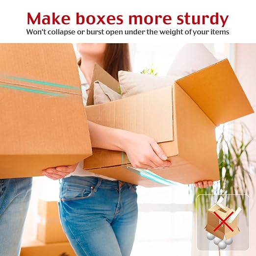 Packing Tape with Dispenser, 6 Packs Noiseless Clear Packaging Tape for Shipping Packaging Moving Tape for Boxes, Strong Adhesive, Smoothly and Quietly, 1.96 Inch X 33 Yards