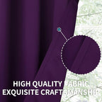 BGment Blackout Curtains - Grommet Thermal Insulated Room Darkening Bedroom and Living Room Curtains, Set of 2 Panels (52 x 108 Inch, Purple)