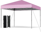 Tangkula 10x10 FT Pop Up Canopy, UPF50+ Portable Outdoor Tent with 8 Stakes, 4 Wind Ropes, Carrying Bag, Foldable Canopy Tent for Beach Party Event Camping